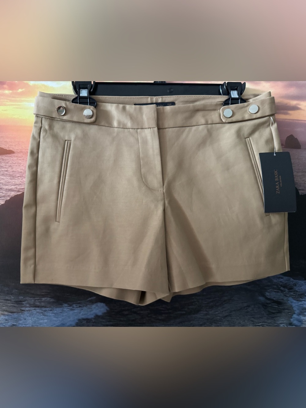 Zara Basic Collection Women's Tan Tailored Shorts/ S/ NWT